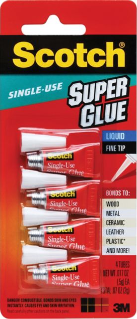 SINGLE USE SUPER GLUE 4/CARD
