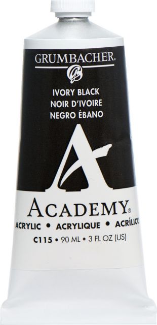 ACADEMY ACRYLIC 90ML IVORY BLACK