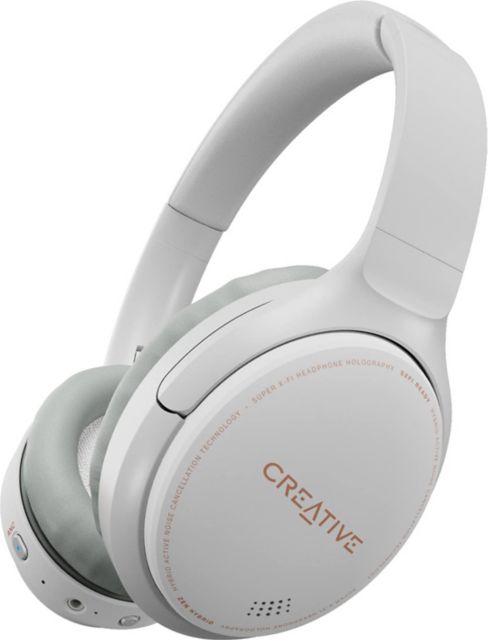 Creative Zen Hybrid Wireless Noise Canceling  Over-ear Headphones with          Microphone (White) - ONLINE ONLY