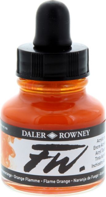 FW ACRYLIC INK 1OZ FLAME ORANGE