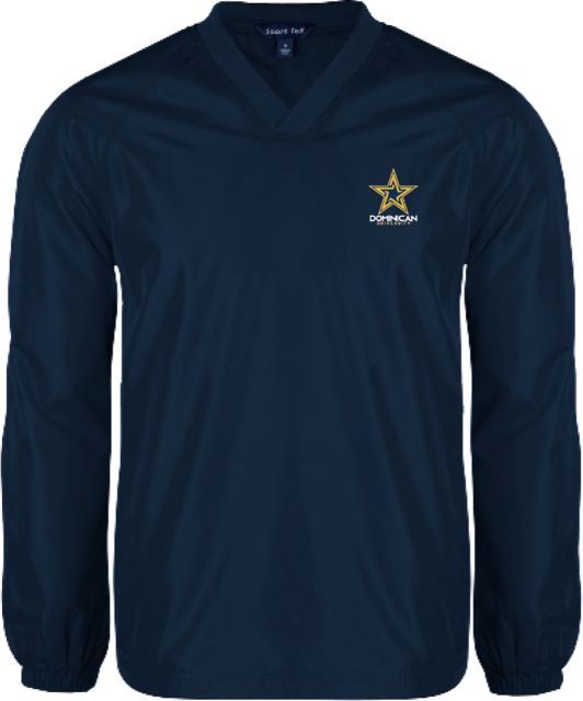 Dominican V Neck Raglan Windshirt Dominican University with Star Stacked - ONLINE ONLY