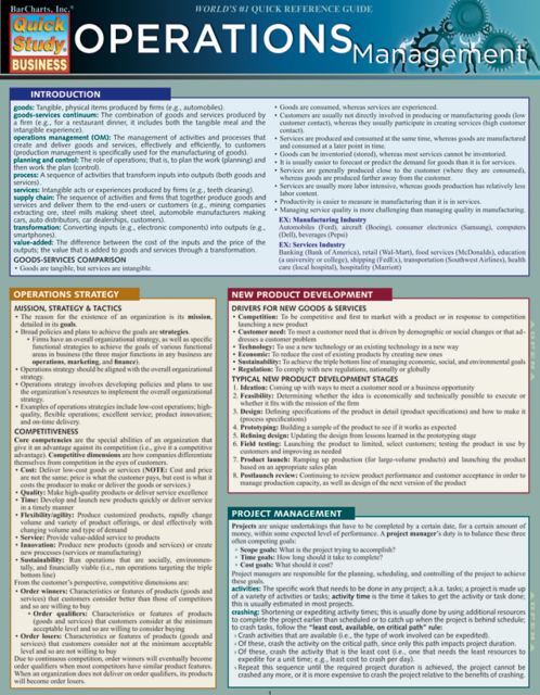OPERATIONS MANAGEMENT